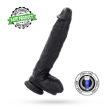 10.6 Inch Black Silicone Realistic Giant Dildo