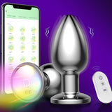 Anal Vibrator Sex Toy Butt Plug with Flashing Light Base