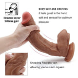 10.6in Huge Double Liquid Silicone Brown Realistic Dildo