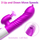 2 Tongues Licking G-Spot Rabbit Stimulator Vibrator