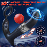 SBD 5 in 1 Thrusting & Vibrating Anal Vibrator Butt Plug with Cock Ring