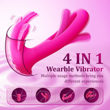 4 in 1 Butterfly Wearable Multi Stimulation Flapping Vibrator