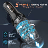 Thrusting & Rotating Male Masturbator with 10 Vibration Modes