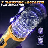 TREK|Dual Stimulation Thrusting and Rotating Vibrating Male Msturbation Toy