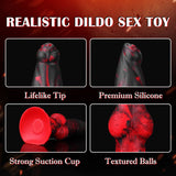 2 in 1 8.7in Thrusting & Vibrating Silicone Monster Dildo