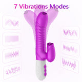 2 Tongues Licking G-Spot Rabbit Stimulator Vibrator