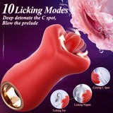 ABBY 3 in 1 Kissing and Licking Female Vibrator Sex Toy