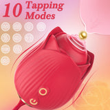 New Upgraded 3 in 1 Rose Sex Stimulator for woman with 10 Tapping Modes