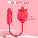 Rose Tongue Licking clitoral Vibrator with Pulsating Dildo