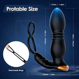 Multifunctional Thrusting Butt Plug with Penis Ring