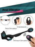 Flexible Silicone Tip Anal Vibrator with Cock Ring