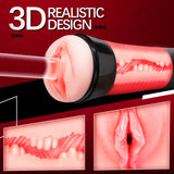 3D Realistic Vagina Channel Vibrating Male Masturbator