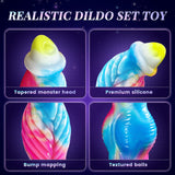 10.2 inch Fantastic 3 in 1 Realistic Huge dildo Vibrator Sex Toy