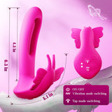 4 in 1 Butterfly Wearable Multi Stimulation Flapping Vibrator