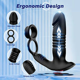 Cock Ring 3 in 1 Versatile Anal Plug Prostate Massager