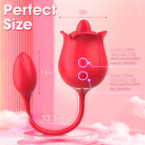 Rose Tongue Licking Stimulator with Vibrating Egg