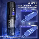 STORM| 3 in 1 Thrusting and Rotating vibrating Male Masturbator Toy