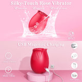 Double-Layer Foreplay Rose Sucking Clitoral Vibrator