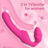 Dual Motor Dildo 180° Flexible Silicone Vibrator Vaginal G-Spot Stimulator