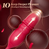 3 in1 Dual Tongue Licking Stimulation Insertable Rose Toy