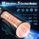 Enlarged Size Realistic Textured Sucking  Vibration Stroker