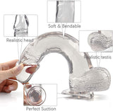 11.4in Safe Transparent Material Giant Monster Dildo