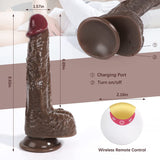 8.93in Vibrating & Thrusting & Rotating Realistic Dildo