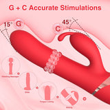 Rabbit 24 Beaded Clitoral Stimulator Anal Thrusting Dildo G-Spot Vibrator