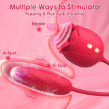 Rose Sex Stimulator for Women with 9 Tapping Vibrating & Pulsating Modes