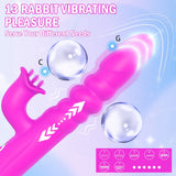 4 in 1 Rabbit Vibrator G Spot Clit Suckers for Woman Sex Toy