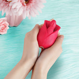 Mini Size Dual Tongue Licking Rose Vibrator For Woman