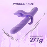 New 4 in 1 Thrusting and Flapping G-spot Rabbit Vibrator for Women and Couples