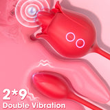 Rose Tongue Licking Stimulator with Vibrating Egg