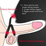 Dual Penis Silicone Multiple Combinations Testicle Ring