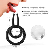 Dual Penis Silicone Multiple Combinations Testicle Ring