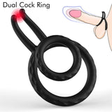 Dual Penis Silicone Multiple Combinations Testicle Ring